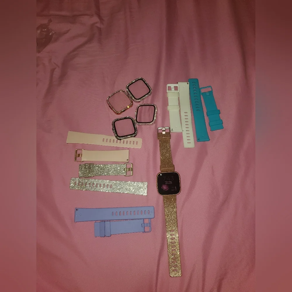 Fitbit Versa 2 with accessories